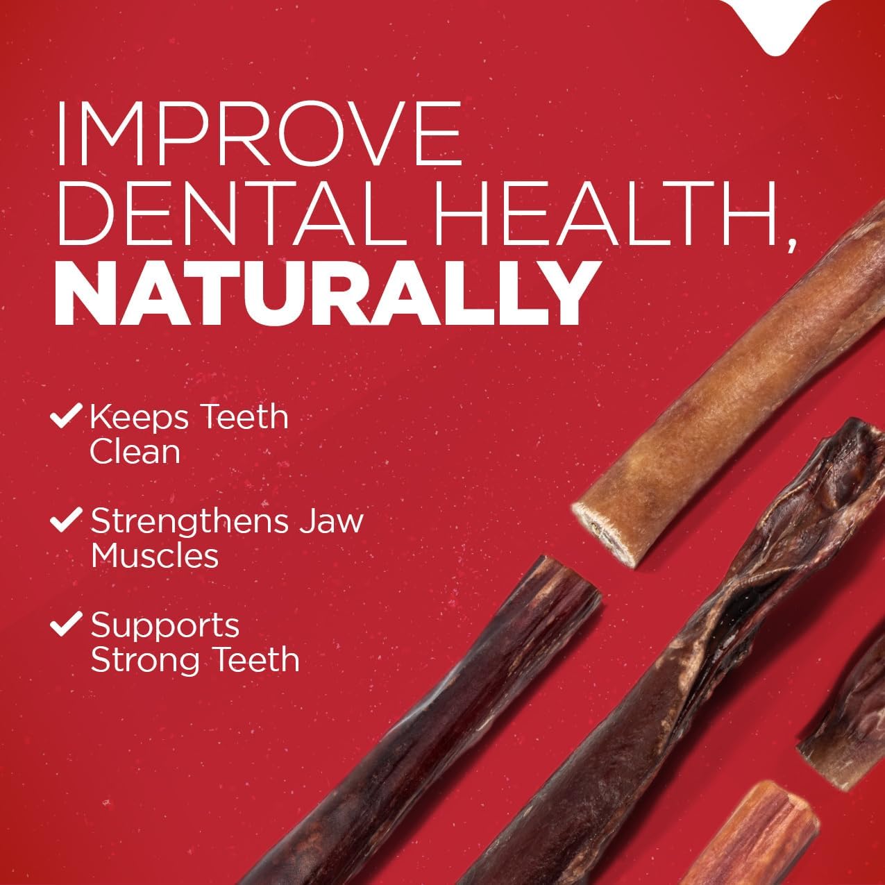 Natural Farm Power Bully Sticks – Masticables para perros (2-3 pulgadas, bolsa de 1 libra), masticables 2 en 1 mejilla de res prémium envuelta en