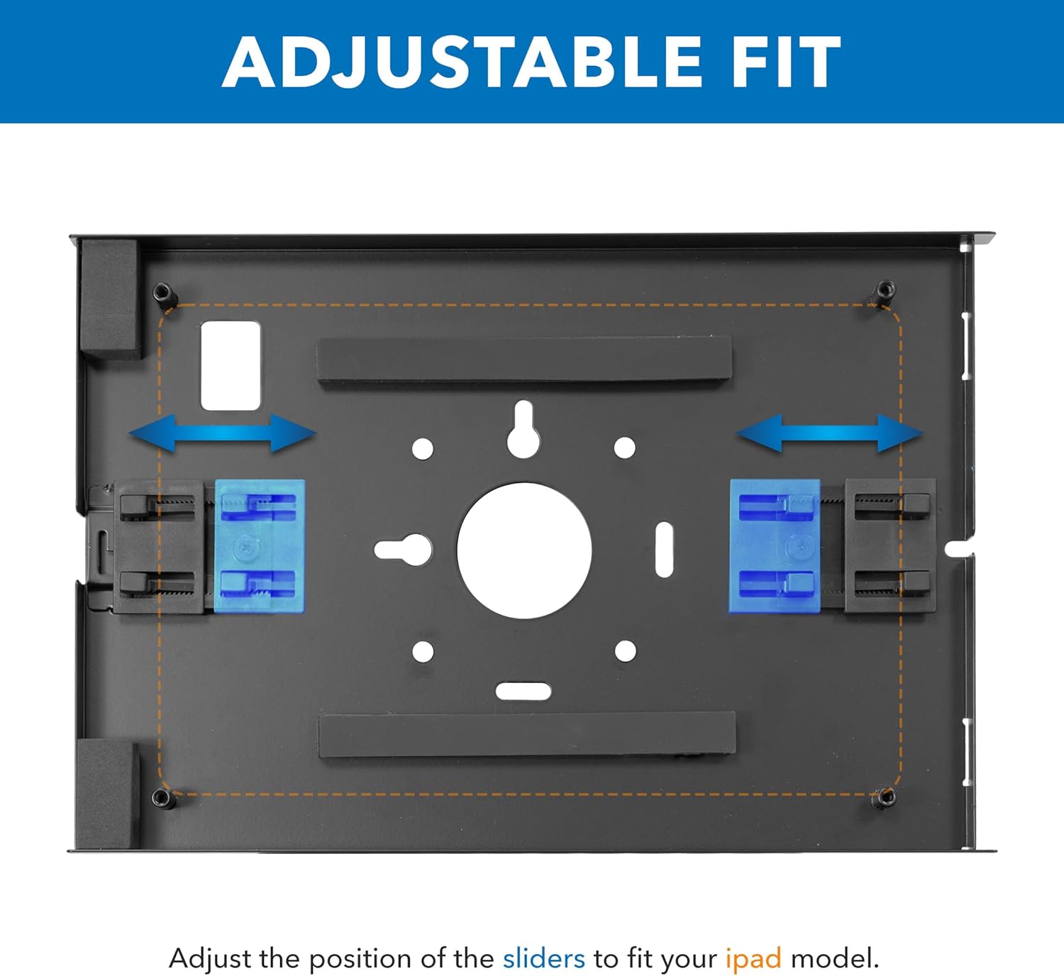 Mount-It! Quiosco antirrobo para tableta, gabinete de tableta de encimera con bloqueo con base independiente, carcasa universal compatible con iPads
