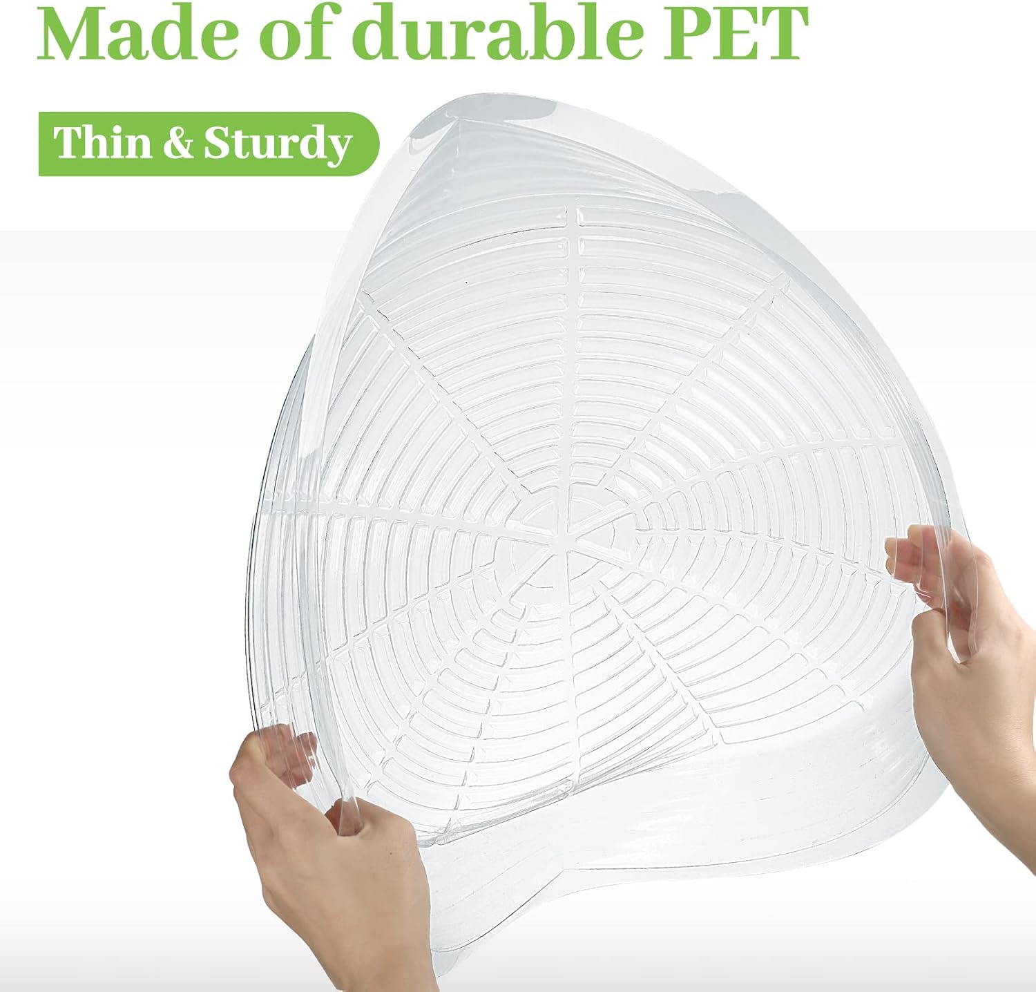 Paquete de 18 platillos grandes de plástico transparente para macetas, bandejas de goteo duraderas para plantas, placa de agua transparente, bandeja