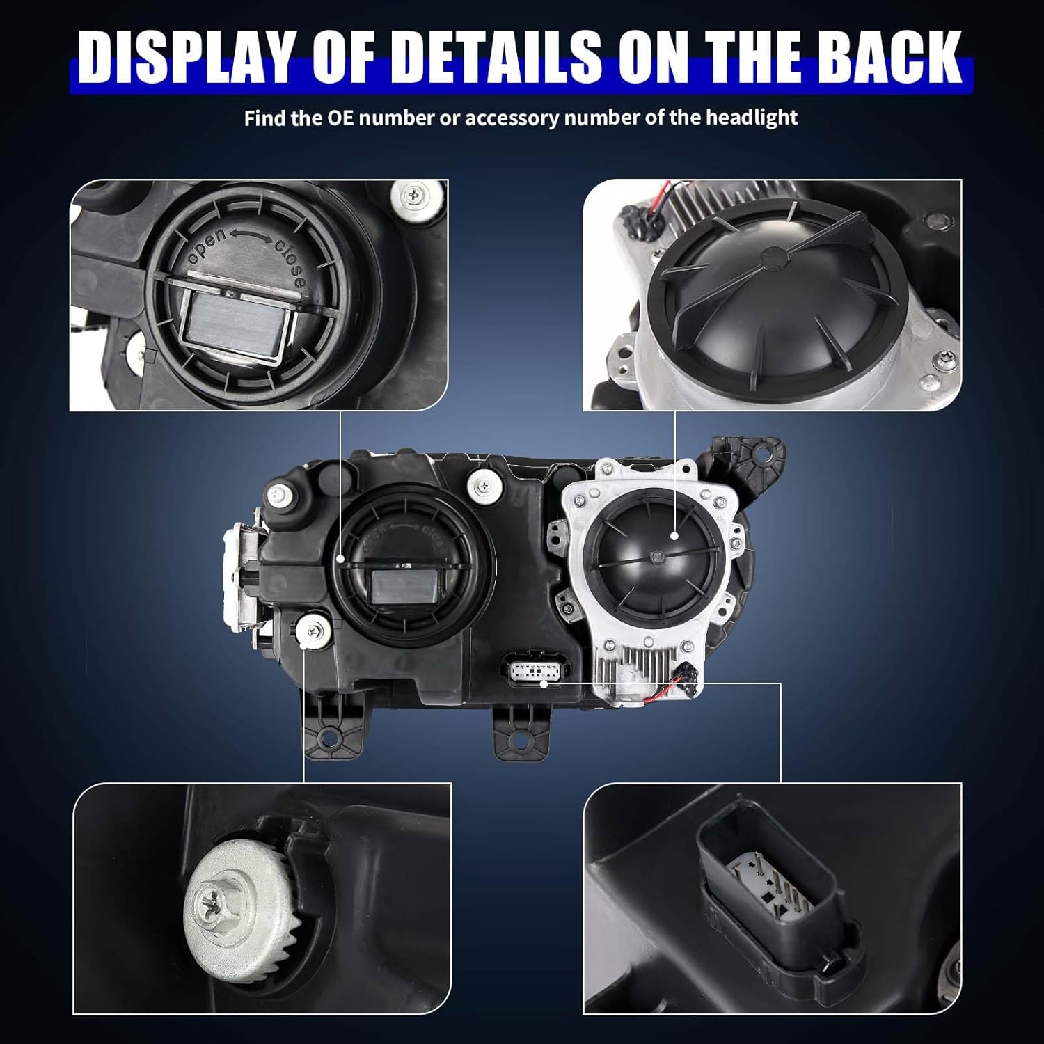 Partzer Kit de montaje de faros delanteros HIDxenón para Dodge Challenger 2015-2023 con LED DRL lado izquierdo del conductor LH  68174067AF