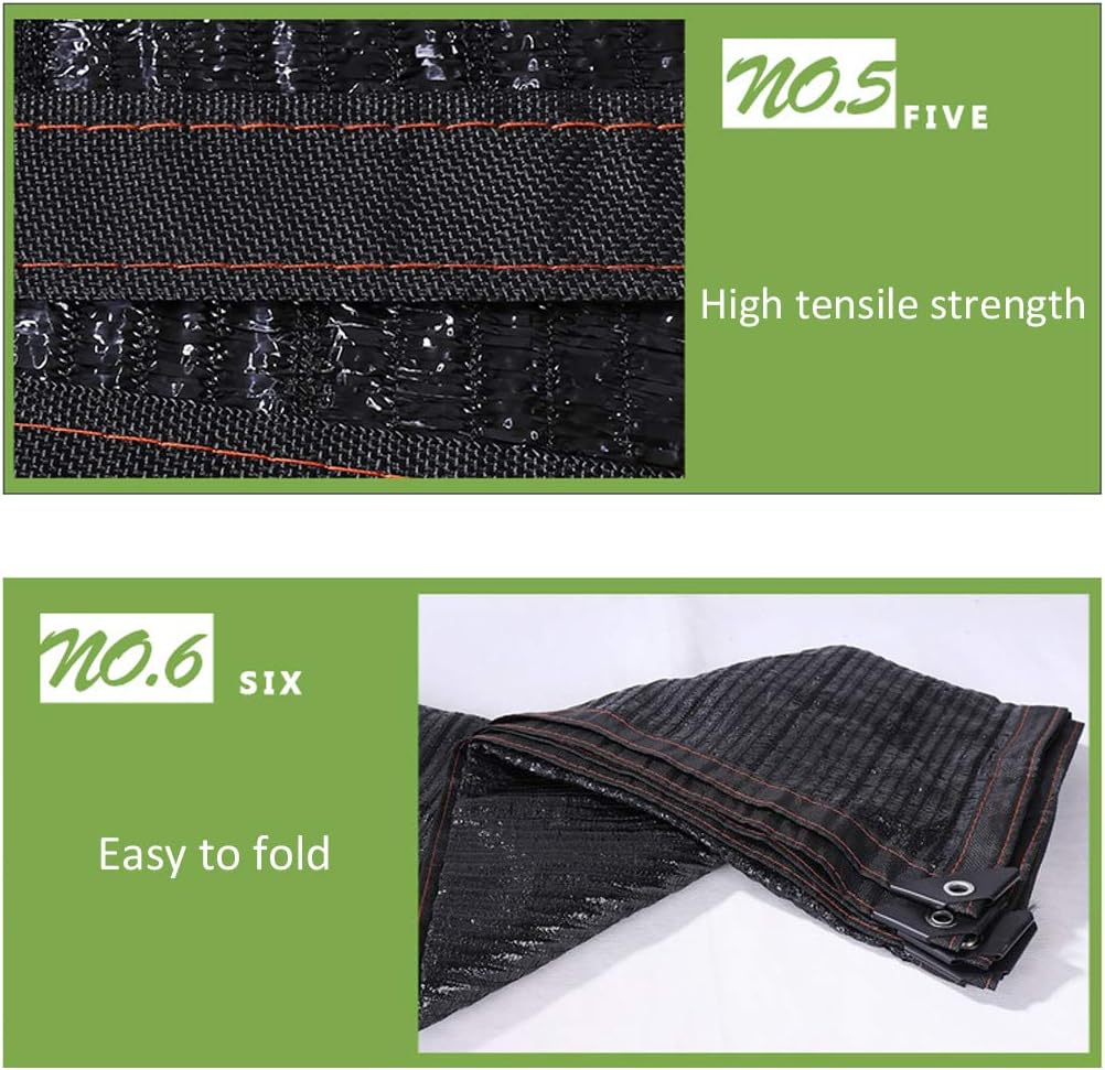 Tela de malla con cifrado de aguja plana, 95% resistente a los rayos UV, antienvejecimiento, malla de sombra con ojales, para jardín, balcón, techo,