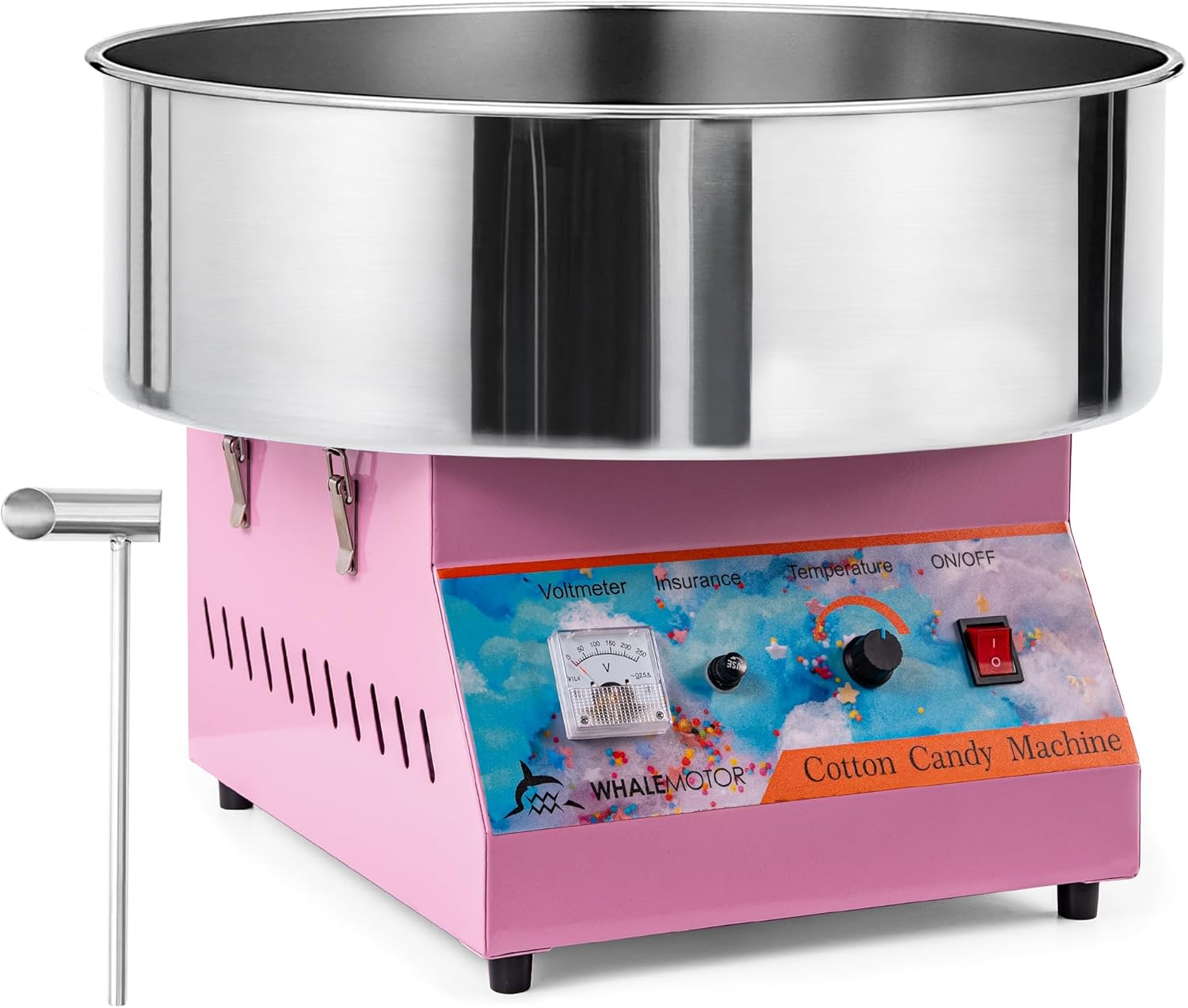 Máquina comercial de algodón de azúcar, máquina eléctrica de algodón rosa para eventos familiares, máquina de hilo dental para niños, fiesta de