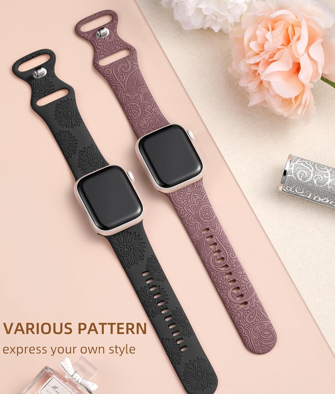 Compatible con correas de Apple Watch de 1.575 pulgadas para mujeres, compatible con correas de Apple Watch de 1.496 pulgadas, 1.732 pulgadas, 1.614