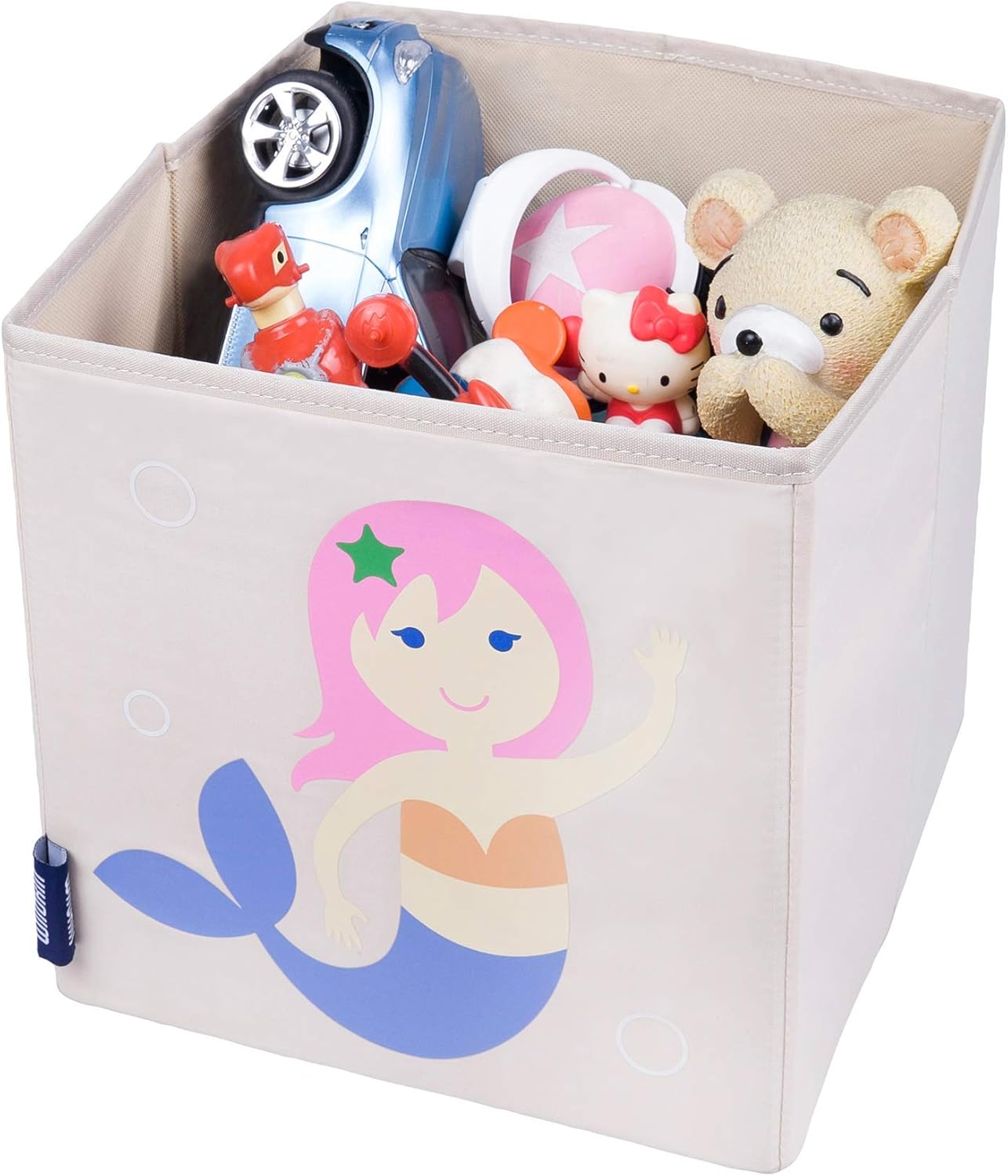 Wildkin Cubo de almacenamiento para niños de 10 pulgadas para niños y niñas, cuenta con lengüeta frontal y inserto de cartón, almacenamiento de cubo