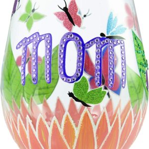 Enesco Designs by Lolita Mom You Helped Me Fly – Copa de vino artesanal sin tallo, pintada a mano, 1 unidad (paquete de 1), multicolor Enesco Designs by Lolita Mom You Helped Me Fly – Copa de vino artesanal sin tallo, pintada a mano, 1 unidad (paquete de 1), multicolor