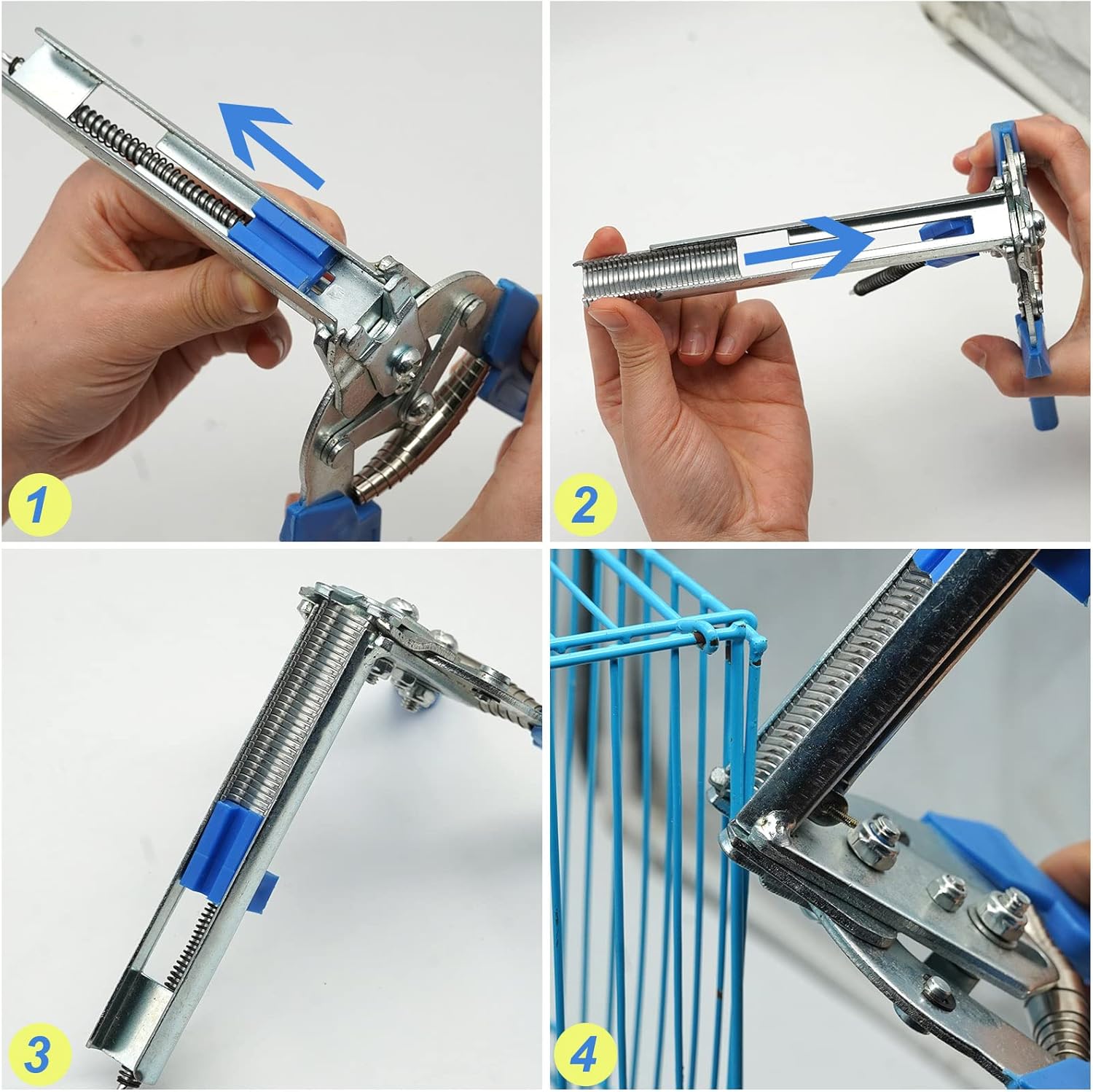Alicates de anillo de uñas tipo M para fijación de cerdos multifunción Kit de alicates de anillo de cerdo para tapicería automática con 1800 clips