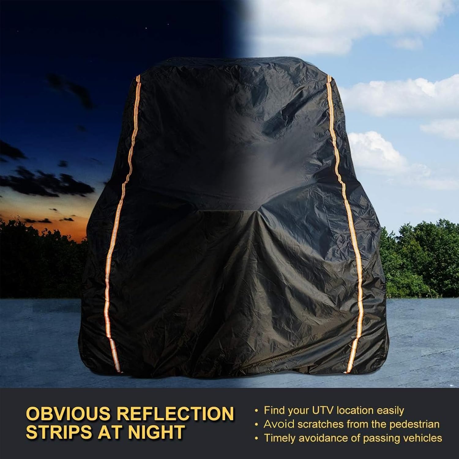 Funda RZR PRO XP, KEMIMOTO para UTV, impermeable, para todo tipo de clima, con tiras reflectantes, compatible con Polaris, Can-Am, Kawasaki, CFMOTO,