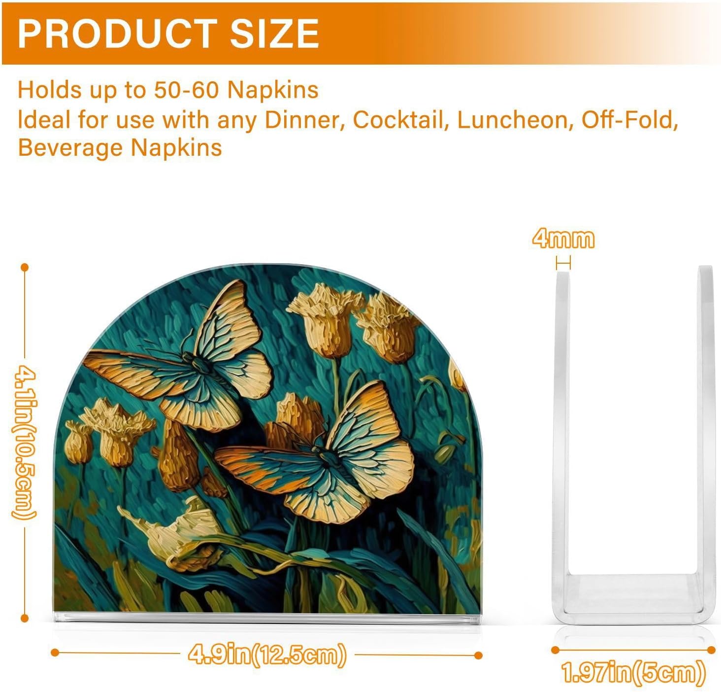 Servilletero de acrílico  Soporte para toallas de papel en transparente  Moderno soporte decorativo para servilletas de invitados para el hogar,