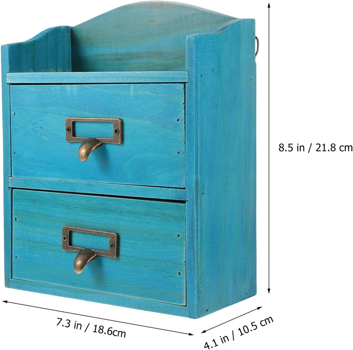 Cabilock Cajones de almacenamiento Retro Escritorio Mini Caja de almacenamiento de cajones pequeños Caja de almacenamiento de joyería de madera