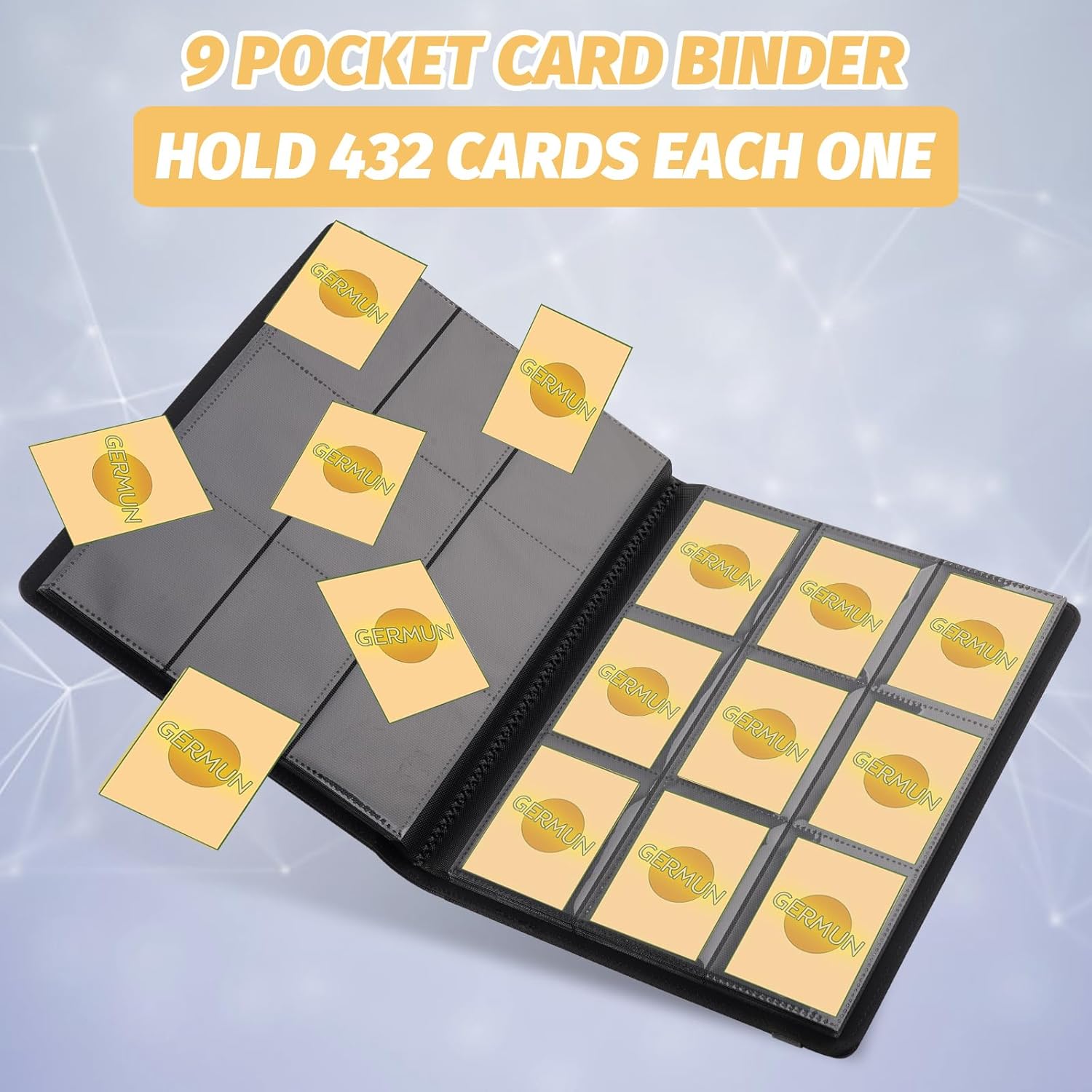 Carpeta de tarjetas, 9 bolsillos para 432 tarjetas, carpeta de tarjetero, álbum de tarjetas para Yugioh, MTG y otros TCG, rosa