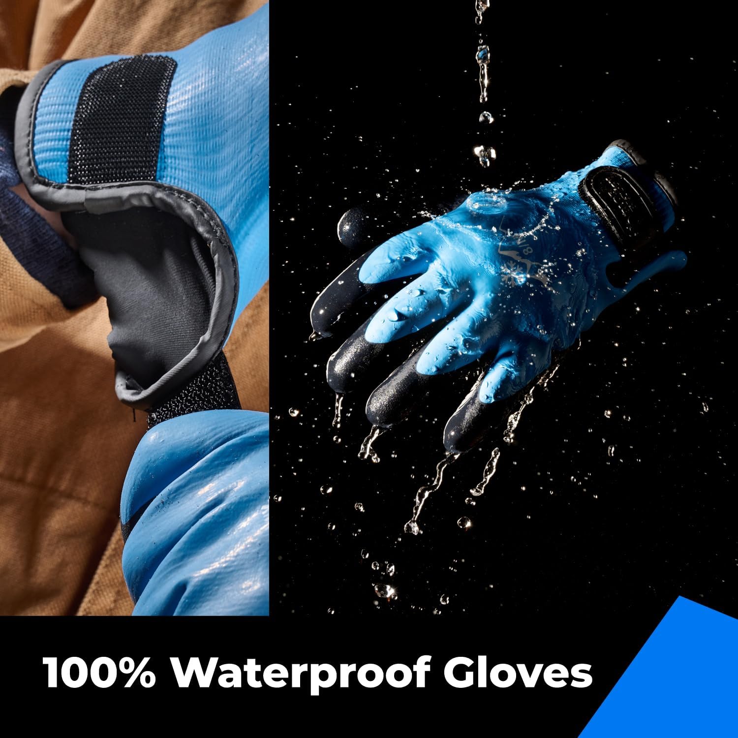 Guantes 100% impermeables para hombres y mujeres, guantes de trabajo de invierno para clima frío, Touchsreen, guantes de congelador con aislamiento