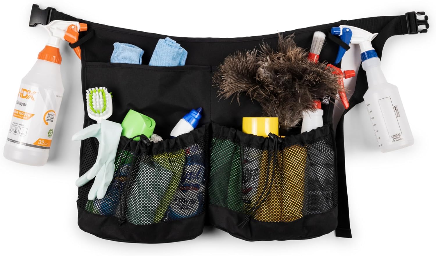 Delantal resistente de limpieza de velocidad profesional impermeable. Diseñado para limpiadores profesionales como un carrito de limpieza alrededor