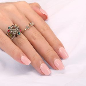 Polychrome&air Uñas postizas cortas Squoval ABS de ajuste natural con pegamento de gelatina, uñas postizas reutilizables para mujer y niña, uñas Polychrome&air Uñas postizas cortas Squoval ABS de ajuste natural con pegamento de gelatina, uñas postizas reutilizables para mujer y niña, uñas