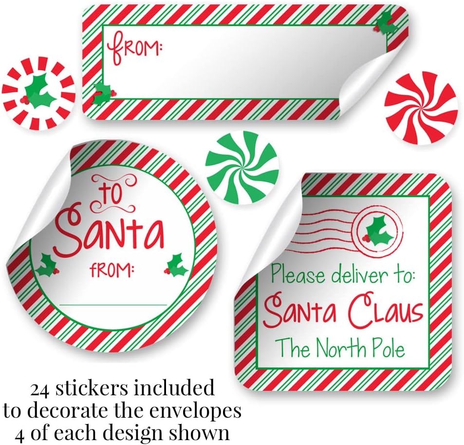 Kit oficial de Carta a Santa, 4 tarjetas de relleno de recuerdos navideños de 5 x 7 pulgadas Keep Precious Fleeting Moments Alive de alta calidad,