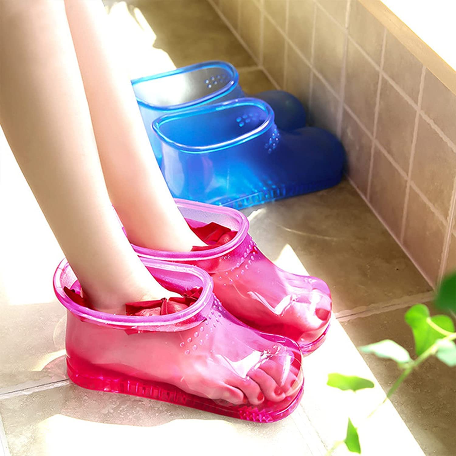 Zapatos de baño de pies de masaje, bañera de remojo de pies, lavabo portátil de baño de pies, zapatos de spa de pies, pedicura, spa de pies para