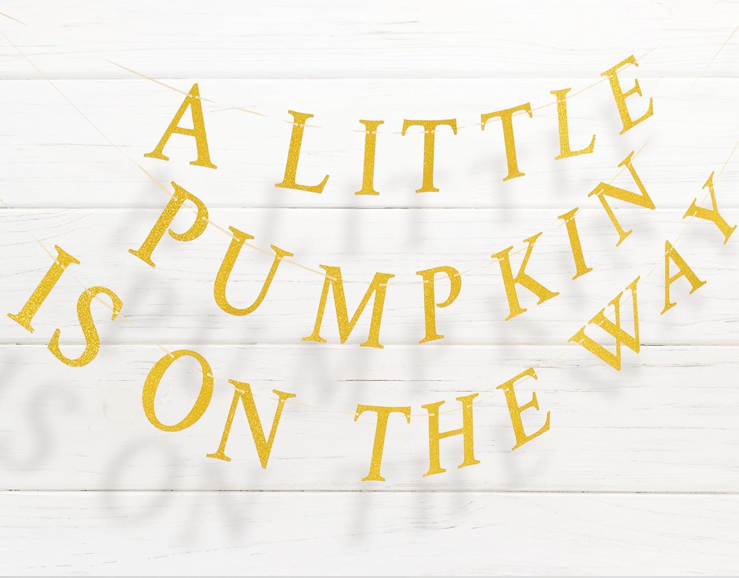 Funnytree A Little Pumpkin is on The Way – Kit de accesorios de decoración de baby shower, un telón de fondo de 5.9 x 3.6 pies, tarjetas, cinta,