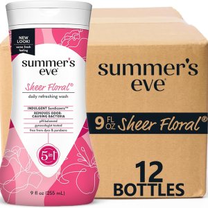 Summer’s Eve Sheer Floral Refrescante Daily All Over Feminine Body Wash, elimina el olor, lavado femenino pH equilibrado, 9 onzas líquidas, paquete Summer’s Eve Sheer Floral Refrescante Daily All Over Feminine Body Wash, elimina el olor, lavado femenino pH equilibrado, 9 onzas líquidas, paquete