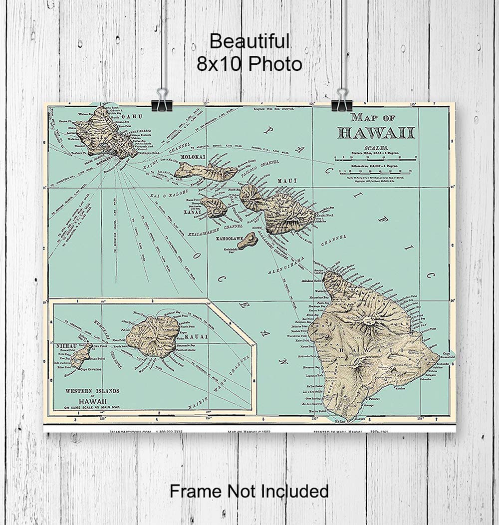 Hawaiian Wall Decor – Hawaiian Wall Art – Hawaii Wall Art Print – 8×10 Hawaii Poster – Hawaii Wall Decor – Tropical Wall Decor – Hawaiian Islands