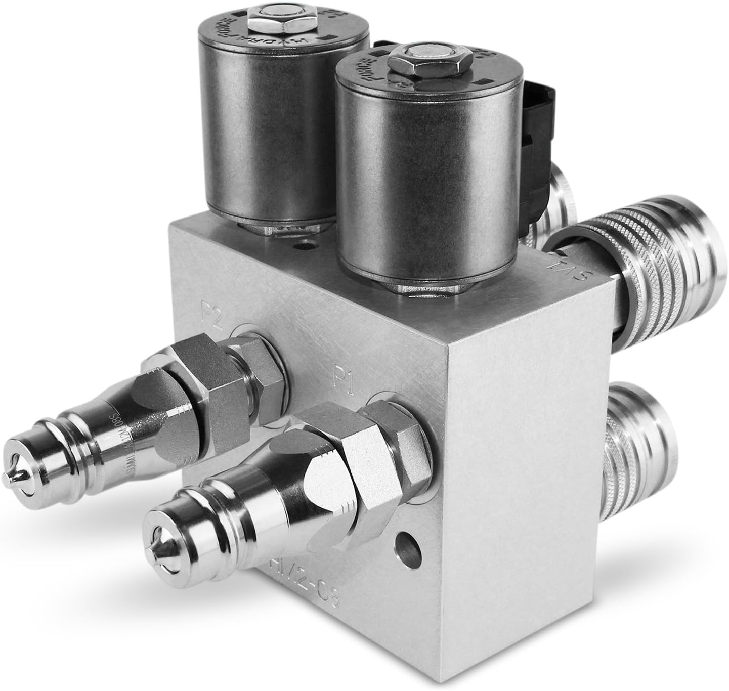 Multiplicador hidráulico SCV, Kit de desviadordivisor de válvula múltiple con acopladores y control de caja de interruptor, transforme 1 circuito en
