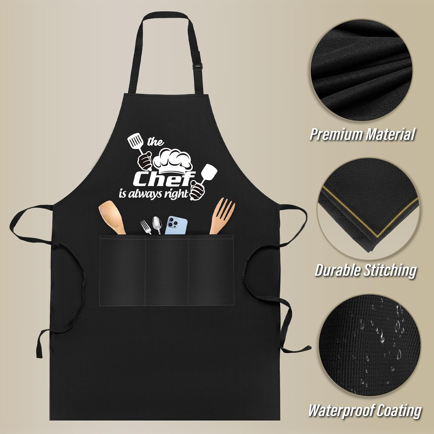LONGESISM Delantal de cocina para hombres y mujeres, regalos del día de San Valentín para él, correa ajustable para el cuello, delantal de barbacoa,
