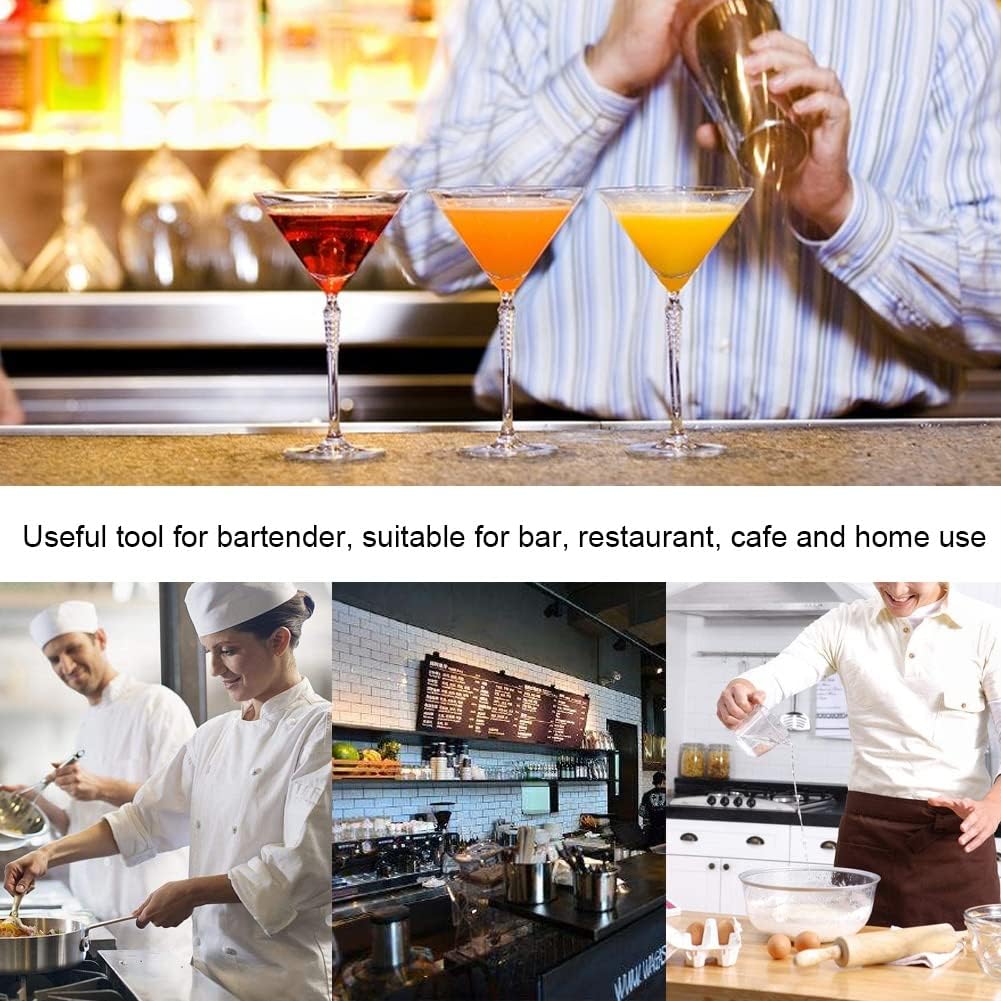 Stainless Steel Cocktail Spoon for Beverage Mixing, Stirring & Layering with Long Handle (round tail 1)
