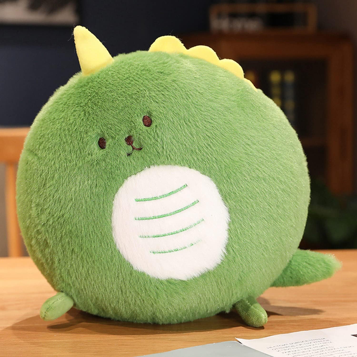 Almohada redonda de peluche de dinosaurio para abrazar, almohada redonda de dinosaurio, regalo de anime de dinosaurio para niños y amantes en