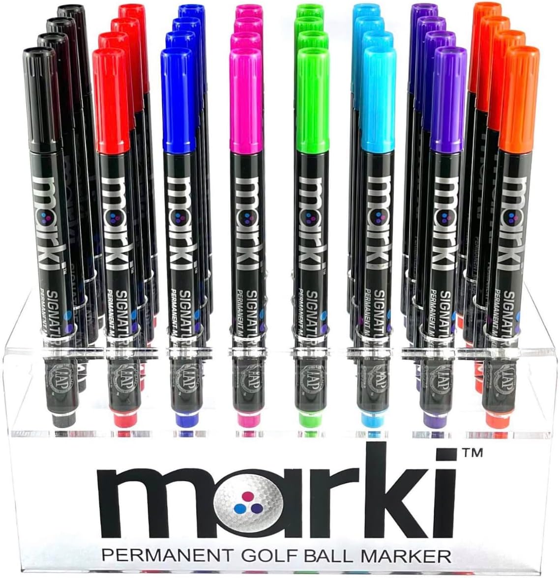 marki Marcador permanente para pelotas de golf, diseñado específicamente para golfistas, 8 colores llamativos