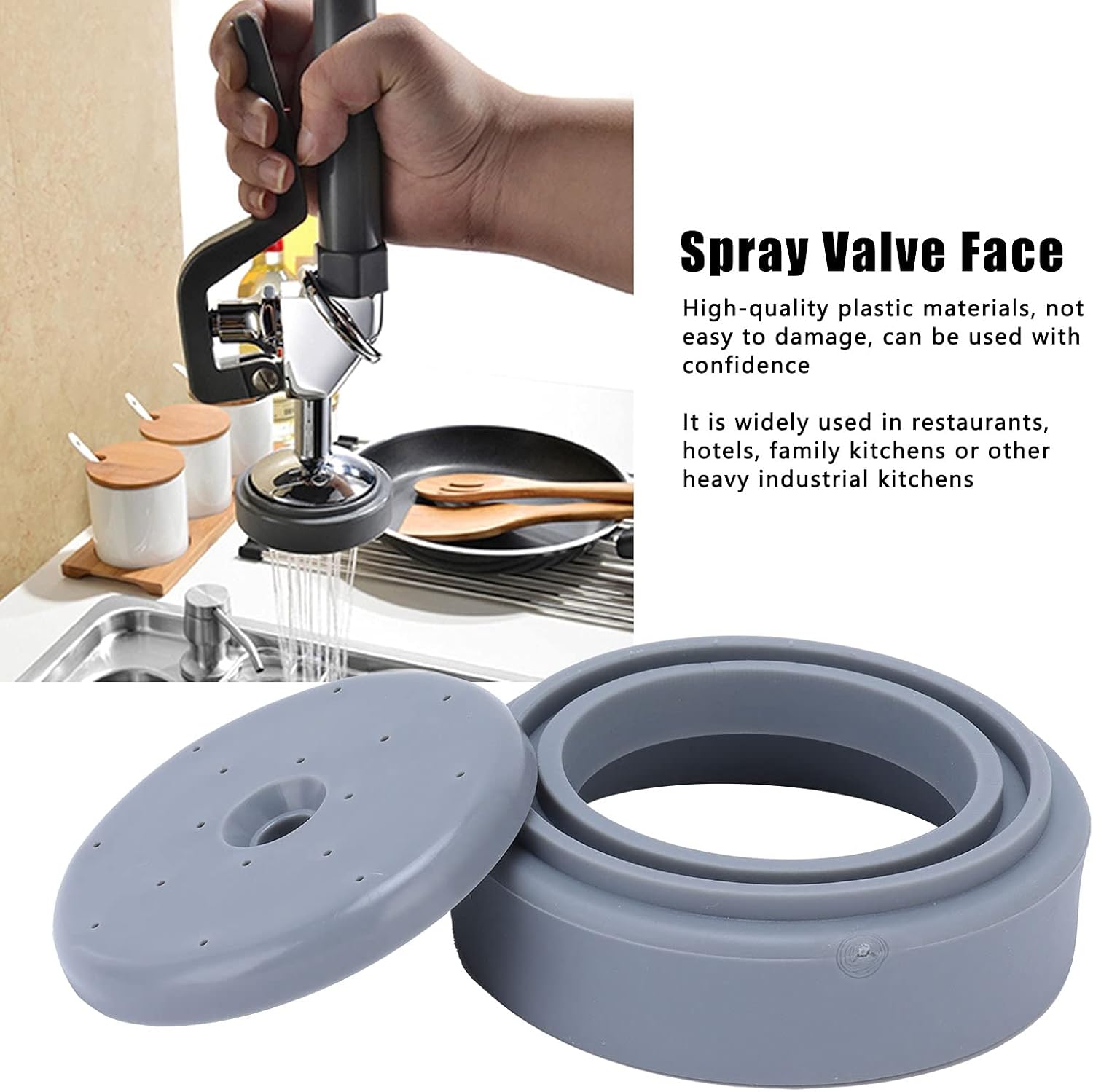 Kit de reparación de válvulas de pulverización de repuesto para la mayoría de fregaderos comerciales de preenjuague para fregadero comercial (gris)