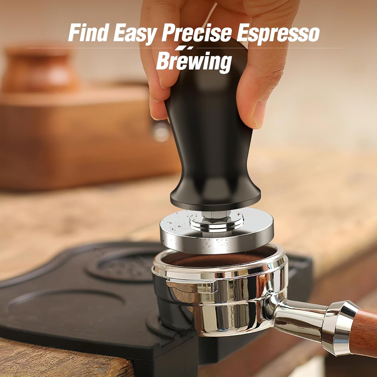Juego de manipulación de café expreso de 2.283 in  Manipulador de café expreso calibrado con resorte 304 de acero inoxidable para Breville