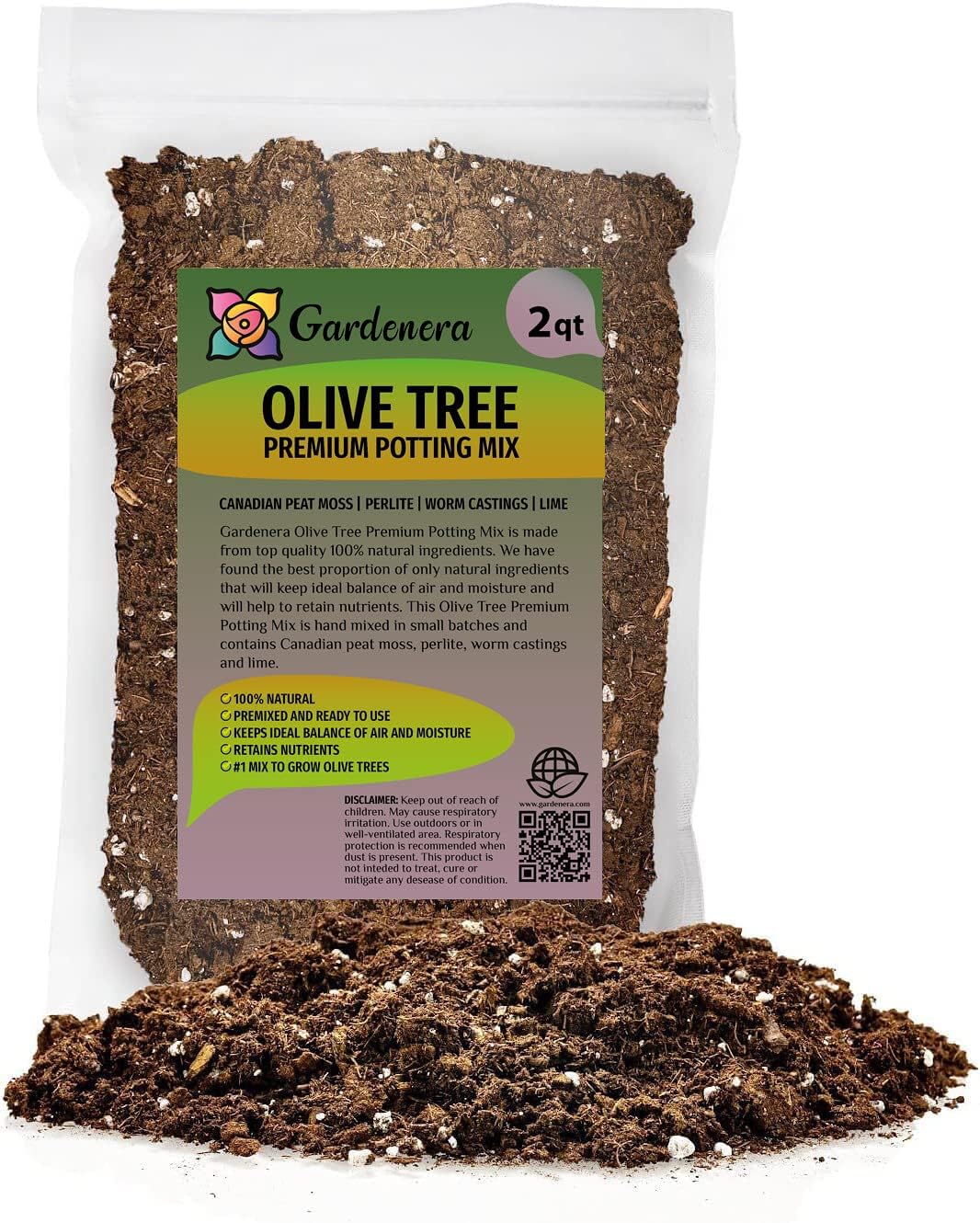 Gardenera Olive Tree – Mezcla para macetas de alta calidad, equilibrio óptimo de aire, humedad y nutrientes para árboles saludables, mezcla para