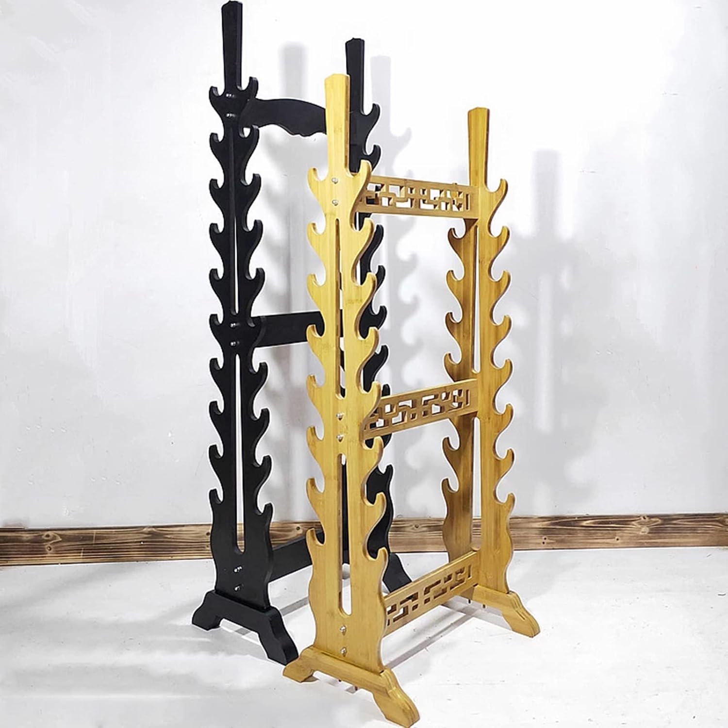 16-Floor Standing Display Weapon Shelves Martial Arts Sword Stand Sword Holder Display Stand Vertical Display Stand Weapon Stands for Storing