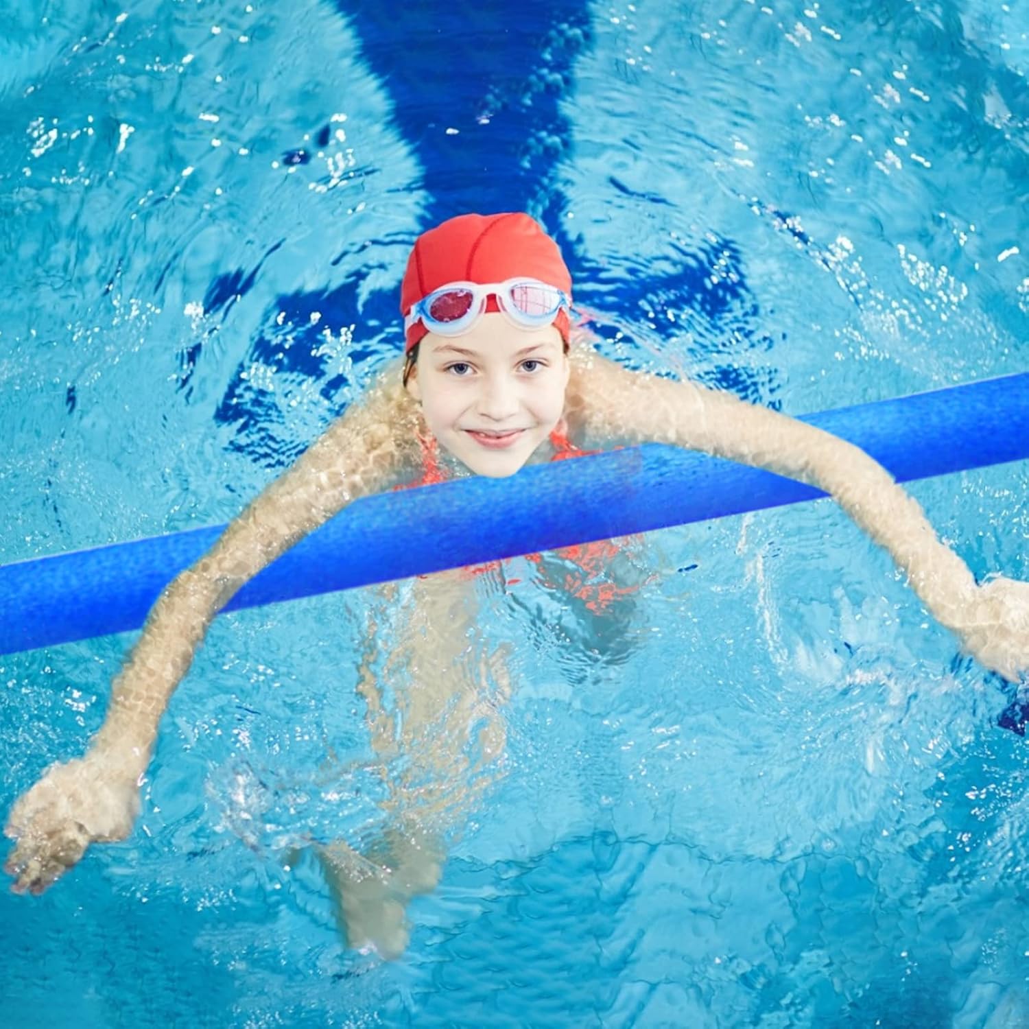 Fideos de piscina de 60 pulgadas, fideos de espuma hueca para natación, palo de espuma para piscina, fideos huecos duraderos para natación, piscina