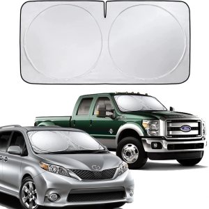 Parasol para parabrisas de automóvil, tela plateada de titanio alemán (mejor que el material 240T), protección solar automotriz, parasol para Parasol para parabrisas de automóvil, tela plateada de titanio alemán (mejor que el material 240T), protección solar automotriz, parasol para