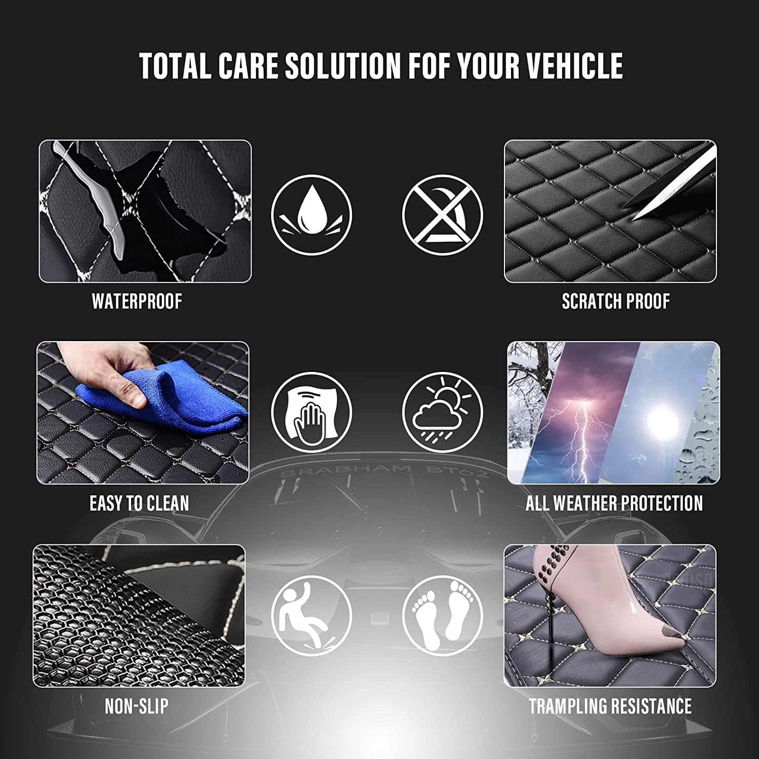 Tapetes personalizados para el 99 % de los sedanes, tapetes para automóvil, camión, camioneta, SUV, automóvil deportivo, forro de cuero