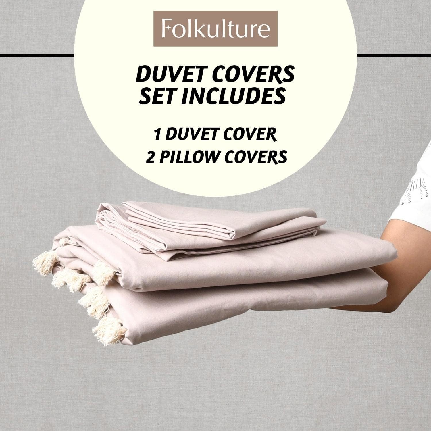 Folkulture Funda de edredón tamaño Queen o juegos de ropa de cama Queen, 100% algodón ultra suave, juego de funda de edredón Queen de 3 piezas, 1