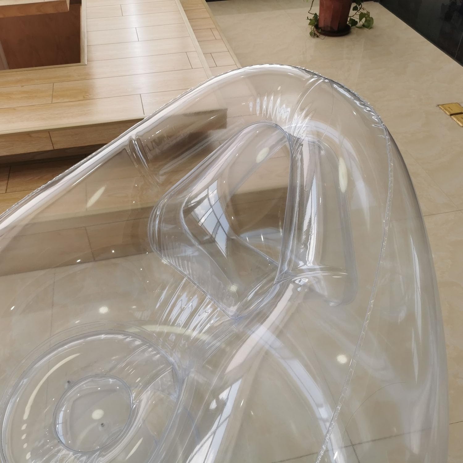Baiao Silla inflable, sofá inflable transparente, sofá inflable, puf, sofá perezoso para habitación, muebles divertidos para interiores y exteriores