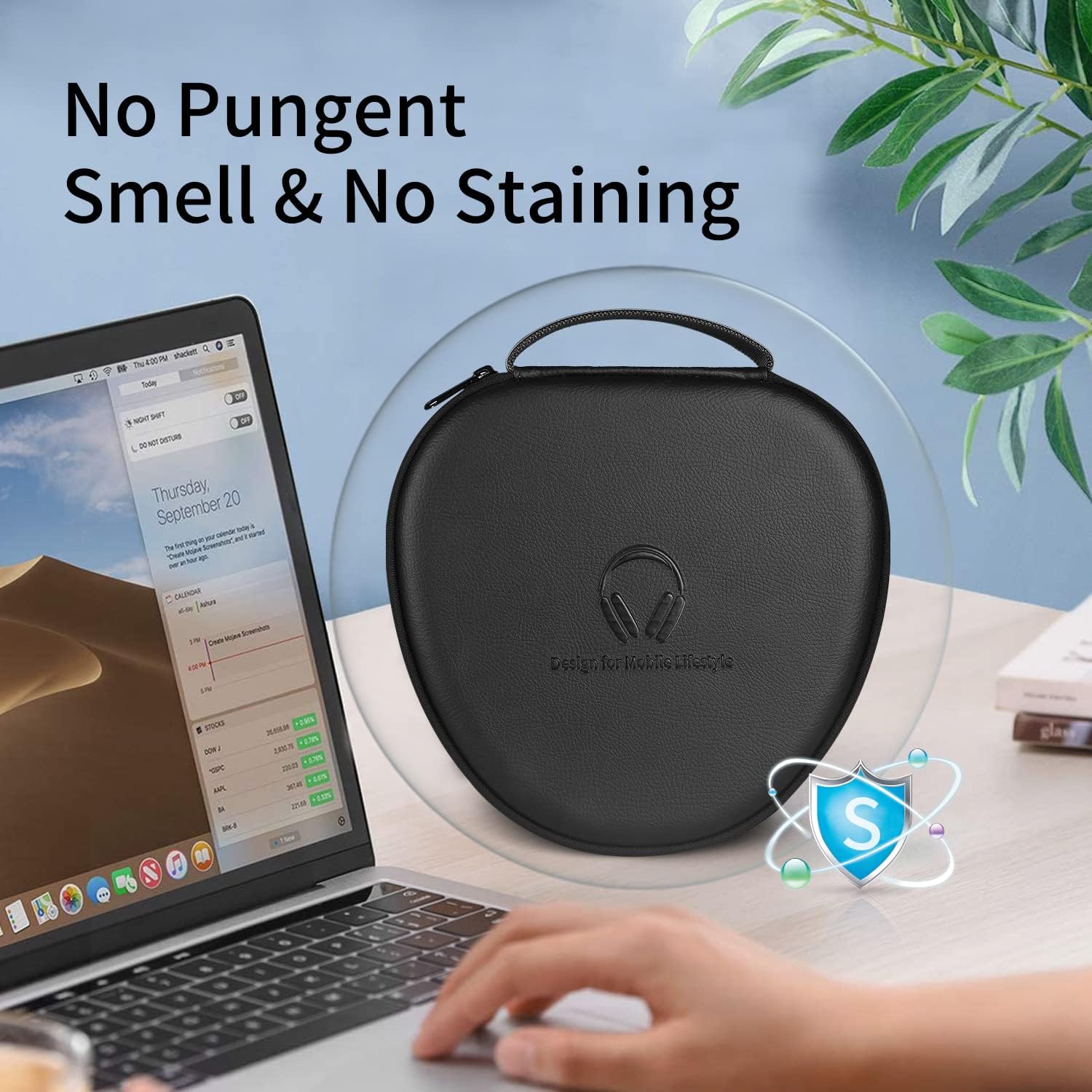 WIWU Funda para AirPods Max con modo de suspensión, funda inteligente mejorada para auriculares, funda de transporte ultradelgada con energía de