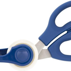 Sabatier Tijeras multiusos 2 en 1, tijeras de envoltura de regalo con cubierta de hoja dispensadora de cinta extraíble, tijeras multiusos de acero Sabatier Tijeras multiusos 2 en 1, tijeras de envoltura de regalo con cubierta de hoja dispensadora de cinta extraíble, tijeras multiusos de acero