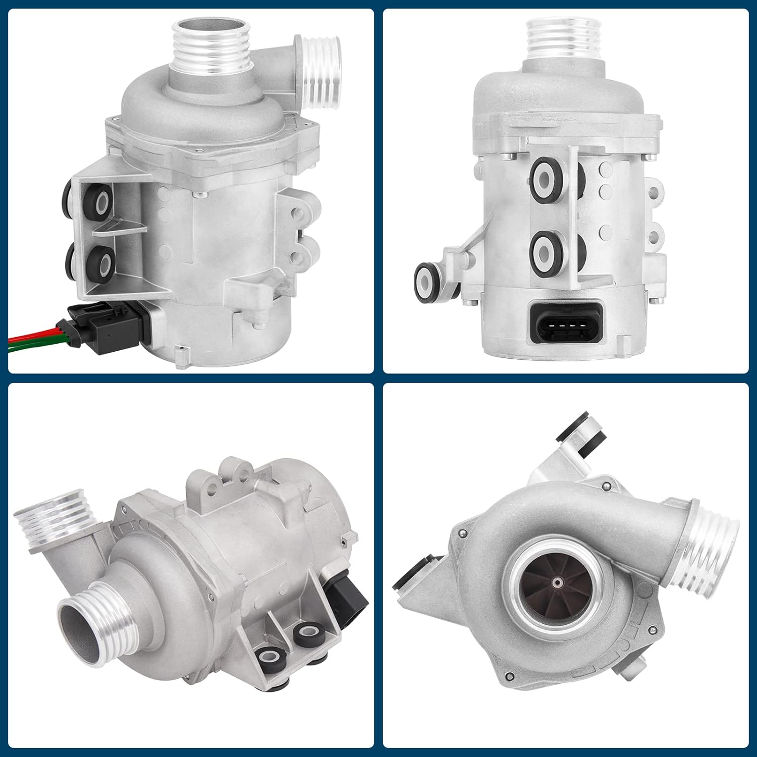 Bomba de agua de motor eléctrico 11517586925 y termostato refrigerante compatible con BMW 128i 325i 325xi 328i 328xi 330i 330xi 525i 525xi 528i