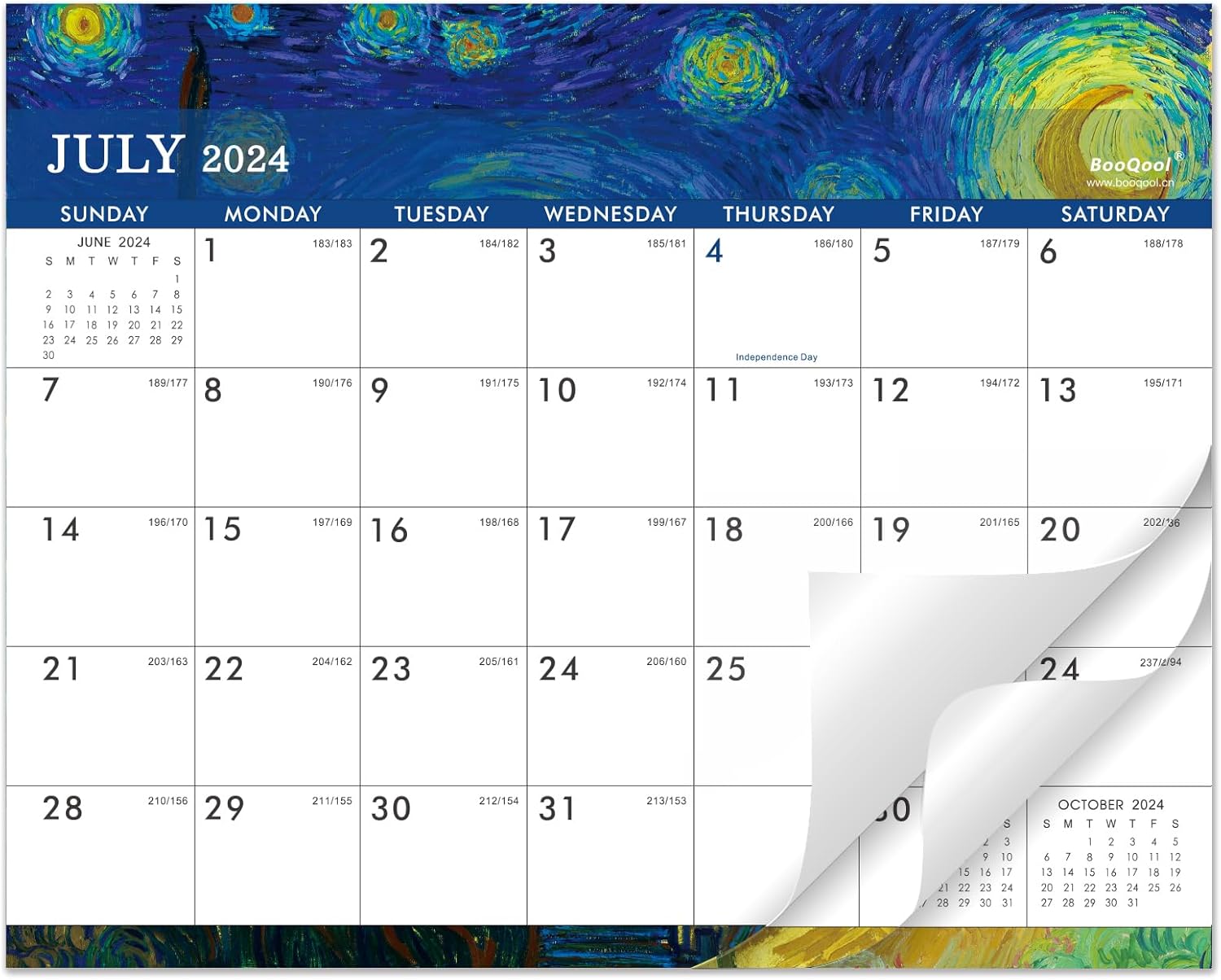 Calendario magnético 2024-2025, julio de 2024 a diciembre de 2025, calendario magnético de 18 meses, calendario magnético para refrigerador, 8 x 10