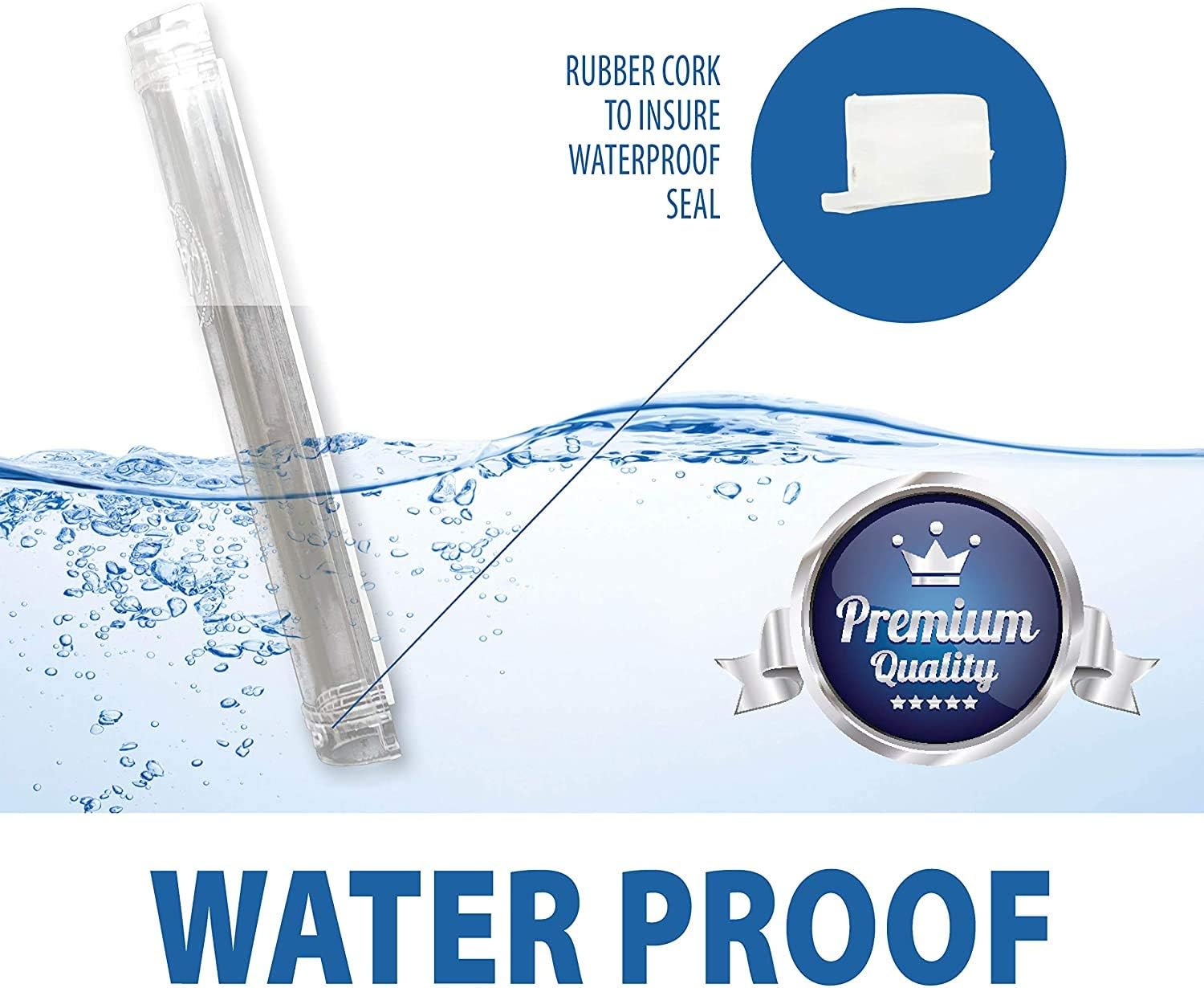 MEZUZAH – Soporte de plástico plateado de 5 pulgadas para desplazamiento de 3.9 in, goma impermeable, corcho, lote de 5 (transparente, 10 (para