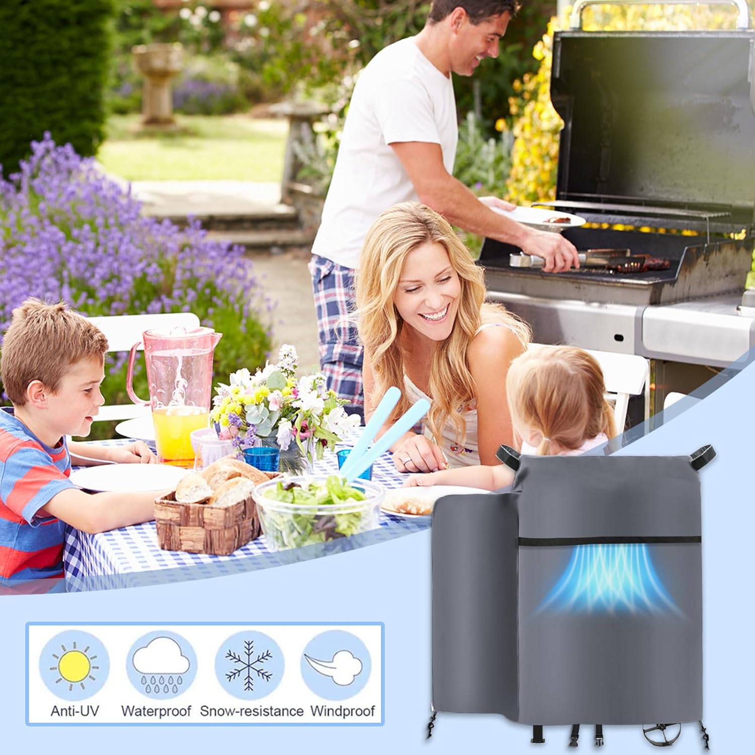Cubierta para parrilla Pit Boss 700FB, Lexington 500 y Lexington 540, Classic 700 Parrillas de pellets de madera, impermeable 600D poliéster Oxford