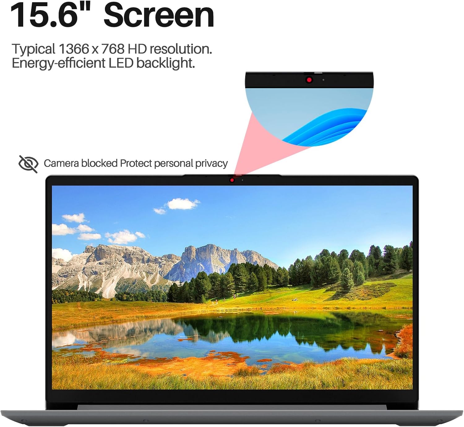 Lenovo Laptop IdeaPad 1, pantalla HD de 15.6″, procesador AMD Athlon Silver 7120U, 4 GB de RAM, 256 GB de almacenamiento (128 GB SSD+128 GB MSD),