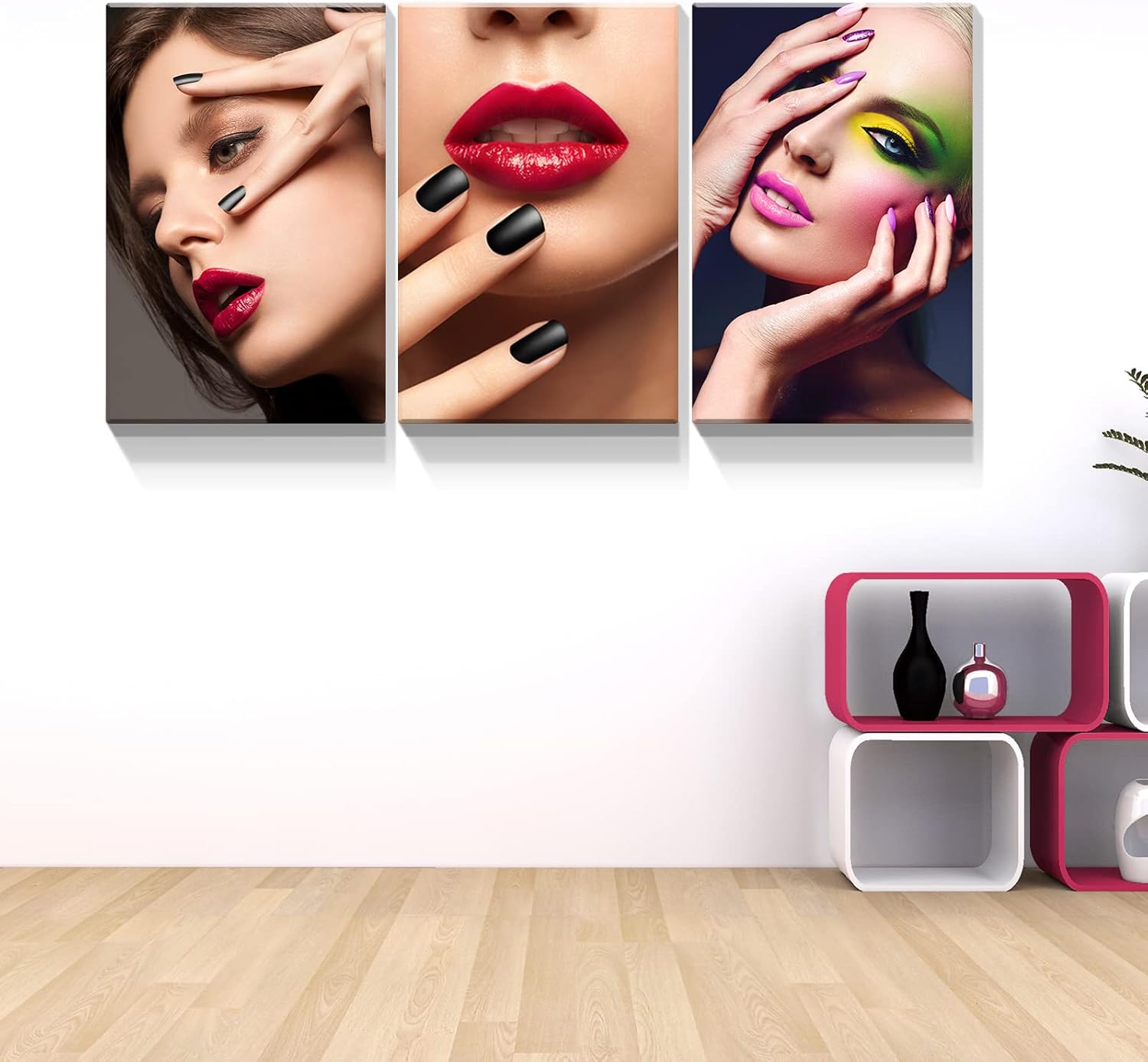 Denozer – Decoración de pared para sala de uñas de salón, lienzo, arte de pared, decoración de cuadros, marco de pintura, póster, manicura,