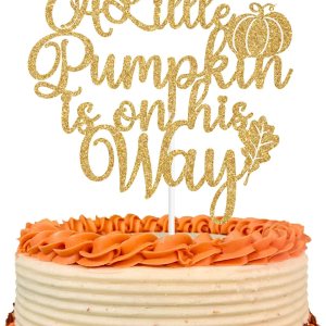 Decoración para tartas con purpurina dorada “A Little Pumpkin is on His Way”, calabaza Oh BoyA Little Pumpkin is on the Way, decoración de fiesta de Decoración para tartas con purpurina dorada “A Little Pumpkin is on His Way”, calabaza Oh BoyA Little Pumpkin is on the Way, decoración de fiesta de