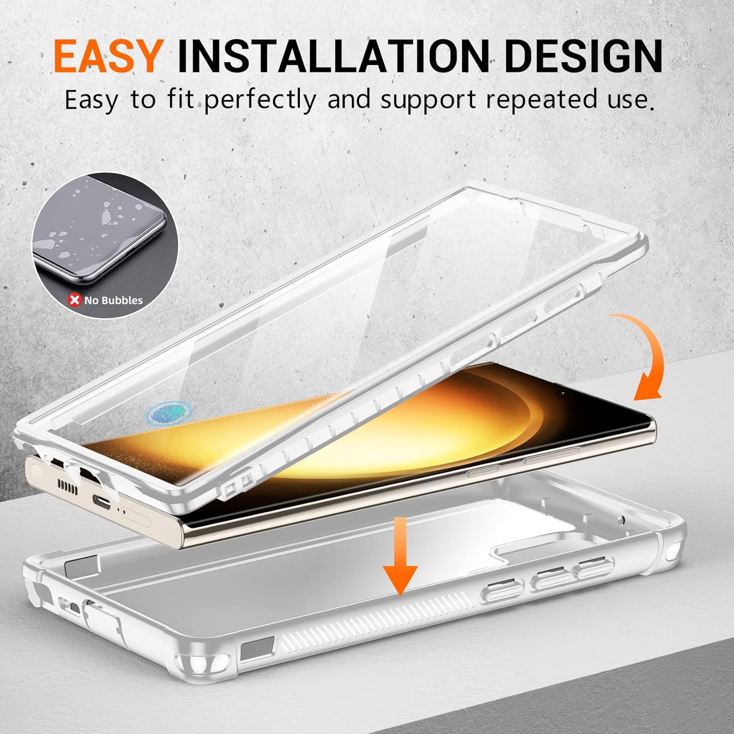 Temdan – Funda diseñada para Samsung Galaxy S22 5G de 6.1 pulgadas, impermeable, con protector de pantalla integrado, a prueba de golpes, resistente