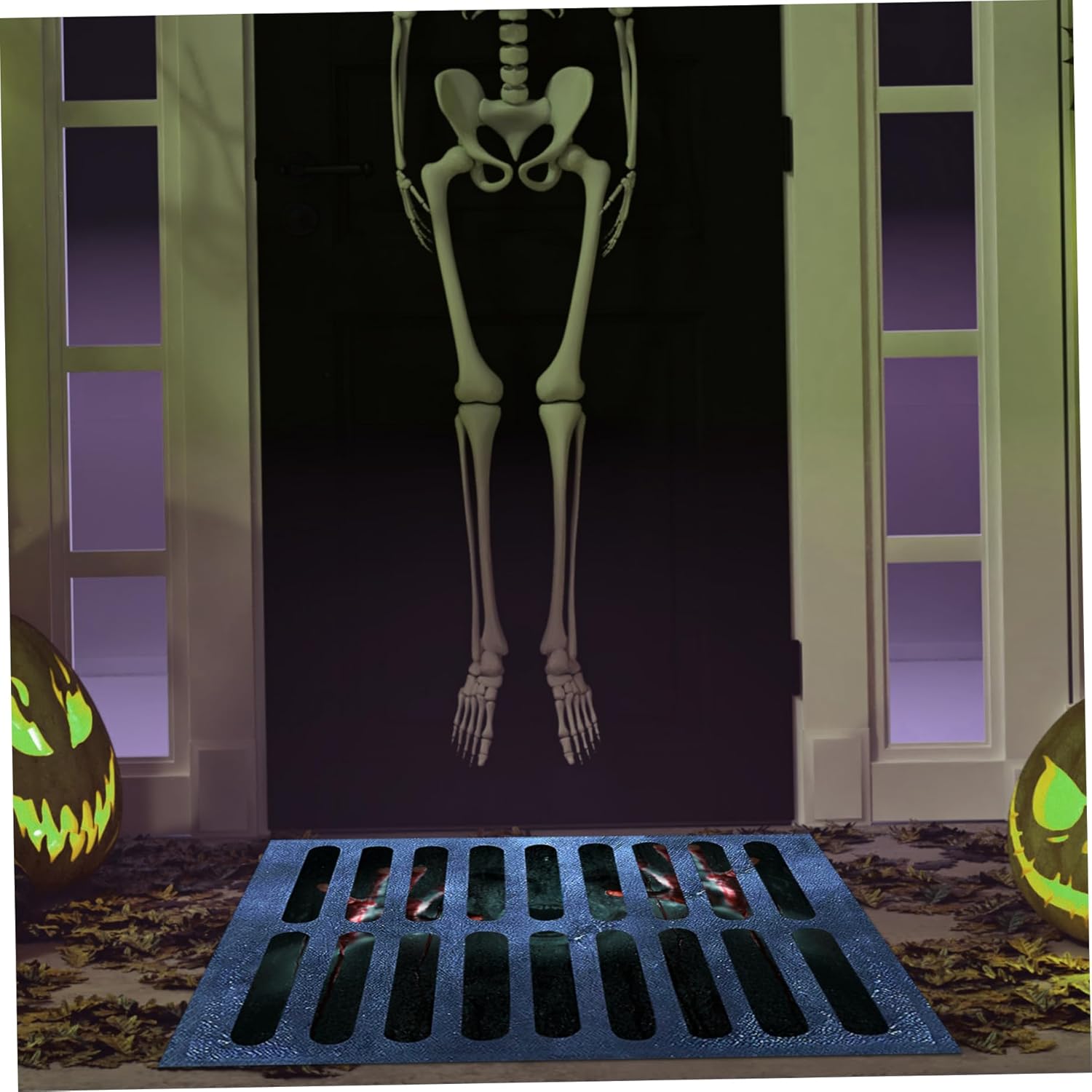 Tapete de Halloween para puerta, de 19.7 x 31.5 in, tapete de bienvenida de Halloween 3D, tapete de entrada espeluznante antideslizante para