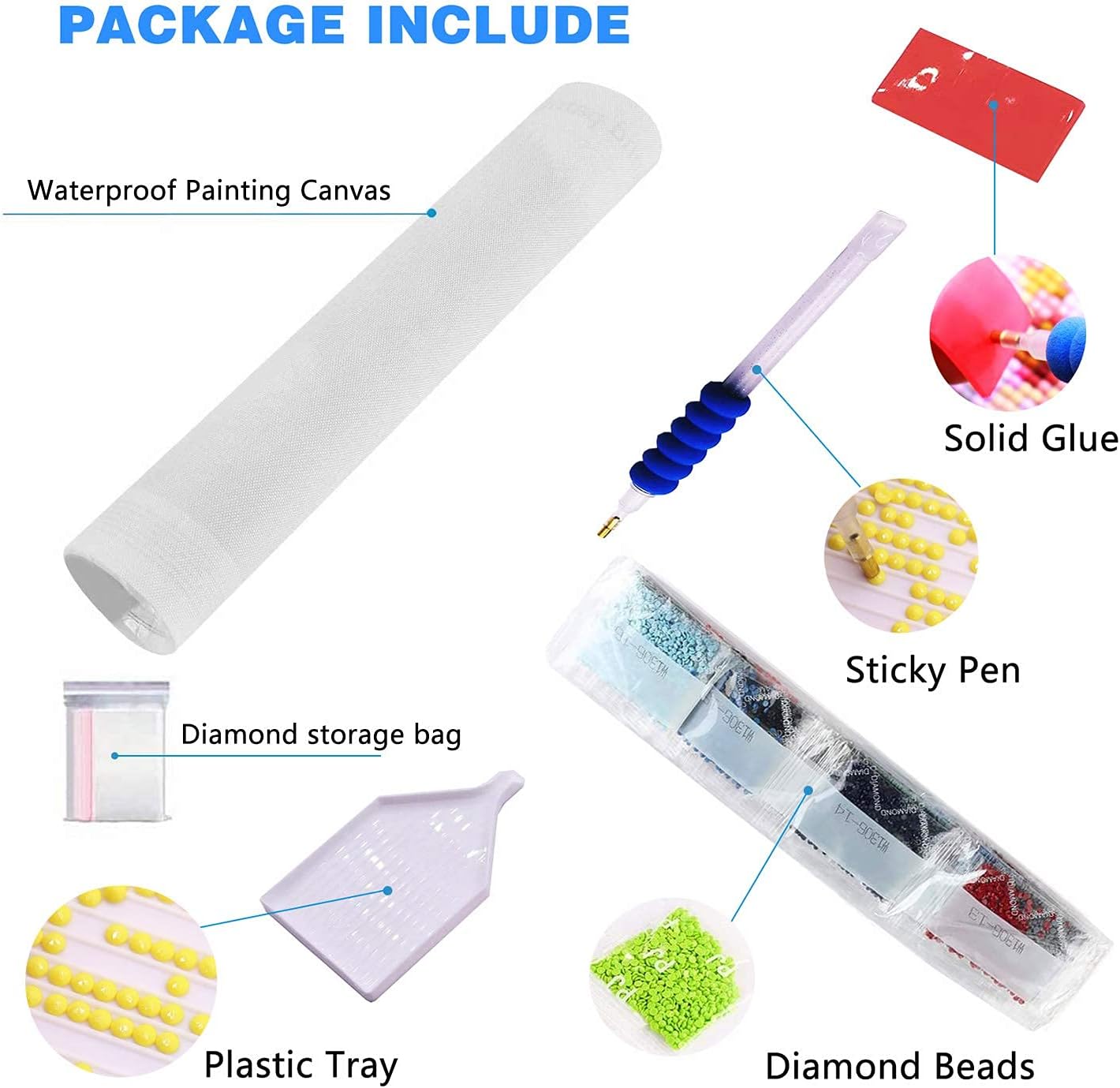 Kits de pintura de diamantes 5D para adultos, gran ola de Kanagawa Ukiyo-e, taladro completo redondo, arte de diamantes, carteles de punto de cruz,