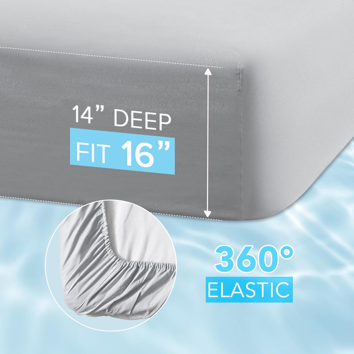 Comfort Spaces Coolmax – Juego de sábanas suaves que absorben la humedad, suaves y resistentes a la decoloración, bolsillo profundo elástico que se