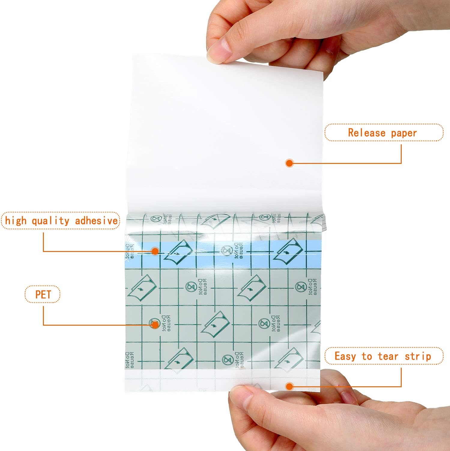 Vendaje adhesivo transparente impermeable, vendajes adhesivos transparentes, cinta elástica para tatuajes y natación (8 pulgadas x 5.47 yardas)